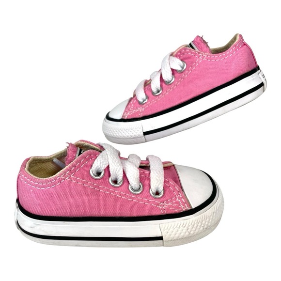 Converse Other - Converse Chuck Taylor All Star Pink Infant 3 Low Top Baby Sneakers Canvas
